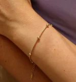 CALISTA Gold Ball Chain Bracelet | IRGEMS Jewellery - Image 4