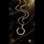 IR Gems C-Nail Pave Necklace | Gold Claw Nail Pendant with Full Zircon | Minimalist Luxury Chain - Image 3