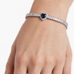 IR Gems Heart Tennis Bracelet – Baguette Zircon Bracelet with Colored Heart | 3 Colors - Image 6