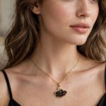 IR Gems Swan Pendant Necklace 4 Colors | Gold Chain Crystal Swan - Image 2