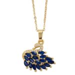 IR Gems Swan Pendant Necklace 4 Colors | Gold Chain Crystal Swan - Image 4